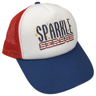 Womens Patriotic Sparkle Season Light Up Baseball Cap Trucker Hat