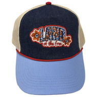Womens Patriotic Land of the Free Baseball Cap Trucker Hat