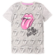 Girls Its Only Rock N Roll Gray Short Sleeve Nightgown Sleep Shirt M (7-8)