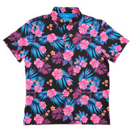 Birdie Bound Mens Black Hawaii Dream Short Sleeve Golf Polo Shirt