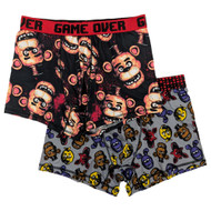 Five Nights at Freddy's Mens Black & Gray 2-Pack Boxer Briefs Underwear