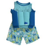 Swimways Toddler Boys Shark Floaty Shorty Floatation Suit Swim Trainer 3-4yrs