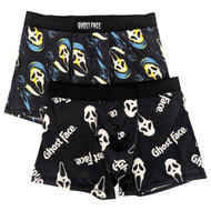 Ghost Face Mens Black 2-Pack Boxer Briefs Underwear