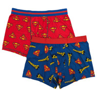 Superman Mens Red & Blue 2-Pack Boxer Briefs Underwear