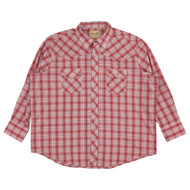 Wrangler Mens Haute Red Plaid Regular Fit Long Sleeve Western Shirt