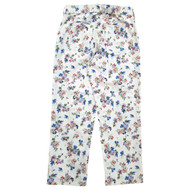 Free Assembly Womens White Floral Print Cropped Denim Jeans