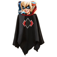 DC Super Hero Girls Harley Quinn Black Cape Halloween Costume 4-6X