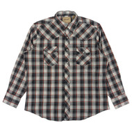 Wrangler Mens Gray Paprika Plaid Regular Fit Long Sleeve Western Shirt