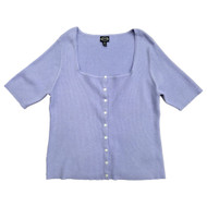 Scoop Womens Purple Button Front Short Sleeved Cardigan Sweater XX-Large (20)