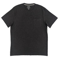Chaps Seacoast Wash Mens Black Heather Short Sleeve Slub Pocket Tee Shirt