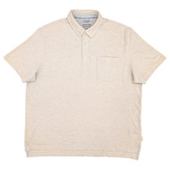 Chaps Seacoast Wash Mens Oatmeal Heather Short Sleeve Slub Polo Shirt 2XL