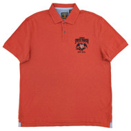 Chaps Mens Red Eagle Short Sleeve Slub Pique Polo Shirt