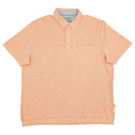 Chaps Seacoast Wash Mens Cantaloupe Orange Short Sleeve Slub Polo Shirt 2XL