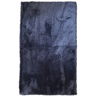 Simply Vera Wang Premium Luxury Plush Skid Resistant Bath Rug, Navy Blue 24x40