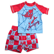 Infant Boys Spider-Man Rash Guard Swim Shirt & Swim Trunks Set