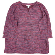 Liz Claiborne Womens Red & Black Sweater With Front Pocket XX-Large