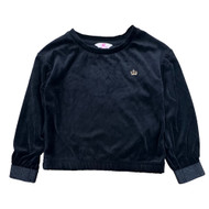 Juicy Girls Black Velvety Soft Sweatshirt Sweat Shirt Sweater Top