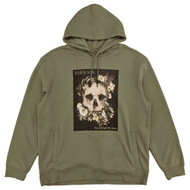 Airwalk Mens Sage Green Skull Print Fleece Pullover Hoodie Sweatshirt