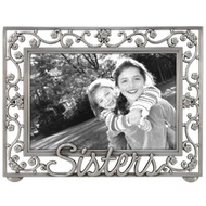 Home Profiles Sisters Tabletop Picture Frame, 4x6 inch Pewter Metal Photo Frame