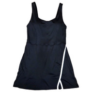 Xersion Womens Sleeveless Black & White Athletic Tank Tennis Dress Medium