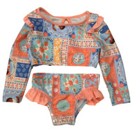 Moana Infant Toddler Girls Pink 2 Pc Long Sleeve Swim Suit Swimming