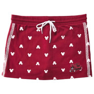 Disney Women's Red With White Polka-dot Minnie Mouse Themed Mini Skirt