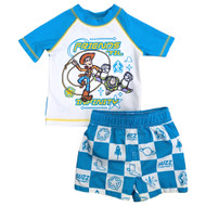 Infant & Toddler Boys Toy Story Rash Guard Swim Shirt & Swim Trunks Set
