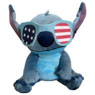 Disney Stitch Plush 8" Stuffed Animal Pal with Americana USA Sunglasses, Stuffie