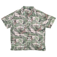 Star Wars The Mandalorian Mens Short Sleeve Graphic Button-Up Shirt