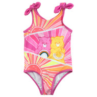 Care Bears Girls Pink & Orange 1pc Swimming Bathing Suit 4