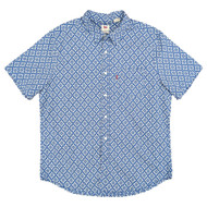 Levi's Men's Blue Short Sleeve Standard Fit 1 Pocket Shirt Large