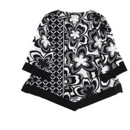 Alfred Dunner Women's Black & Tan 3/4 Sleeve Blouse Shirt Top Size 3X