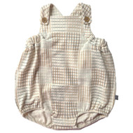 Modern Moments Infant Boys Brown Plaid Sleeveless Romper Bodysuit