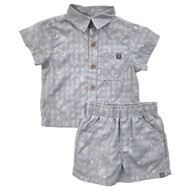 Modern Moments Infant & Toddler Boys Gray Outfit Shirt & Shorts Set