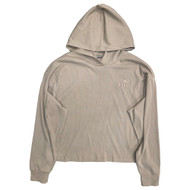 Puma Womens Brown Ribbed Hoodie Pull-over Athletic Sweatshirt