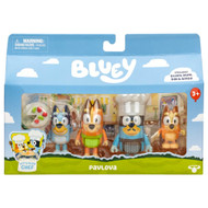 Bluey Pavlova with 4 Dog Figures Bandit, Chille, Bluey & Bingo Playset