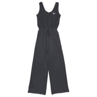 Reebok Womens Black Sleeveless Live In Romper Athletic Pants Outfit