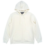 Athletic Works Mens New Ivory Fleece Zip Hoodie Sweatshirt