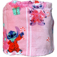Big One Oversized Plush Disney Stitch & Angel Christmas Throw Blanket, 5'x6'