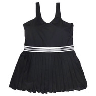 Avia Womens Black Pleated Athletic Tank Tennis Dress with Built in Shorts 3XL 22