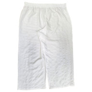 Womens White Woven Swim Suit Cover-Up Crinkle Pants 2X (20W-22W)
