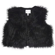 Jessica Simpson Womens Black Super Fuzzy Vest Size Medium