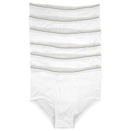 Stafford Mens Big & Tall 6-Pack White Full-Cut Briefs Underwear