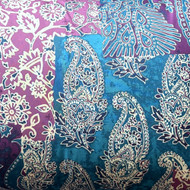 Distant Lands Floral Paisley Twin 5 pc Bed Set Purple Teal Reversible Comforter