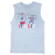 Boys Blue Spongebob Squarepants Patriotic Tank Top Sleeveless Shirt