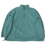 Champion Mens Aqua Blue Sherpa Micro Fleece 1/4 Zip Jacket