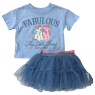 My Little Pony Infant Toddler Girls Light Blue Tutu Skirt & T-Shirt Outfit