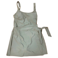 Women's Green Faux Wrap One Piece Swim Suit Swimming Suit