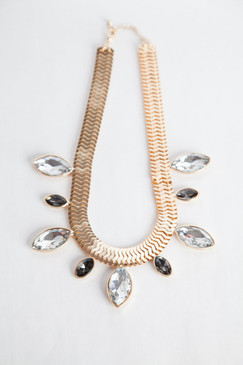 MARQUISE CRYSTAL STATEMENT NECKLACE