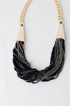 SEED BEADS LAYER STATEMENT NECKLACE